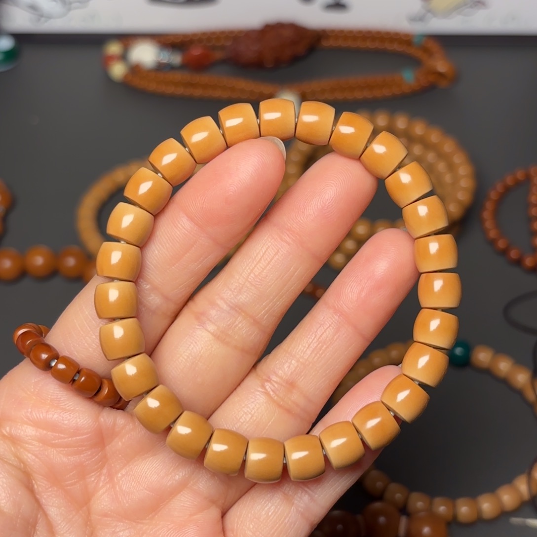 橄榄核手串橄榄核尖直切单圈