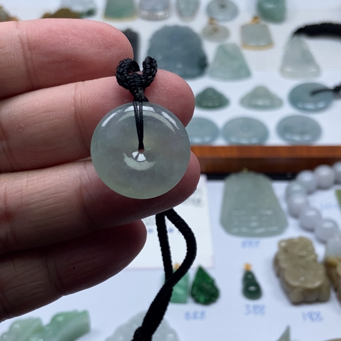 翡翠未镶嵌颈饰平安扣  天然缅甸ａ货翡翠