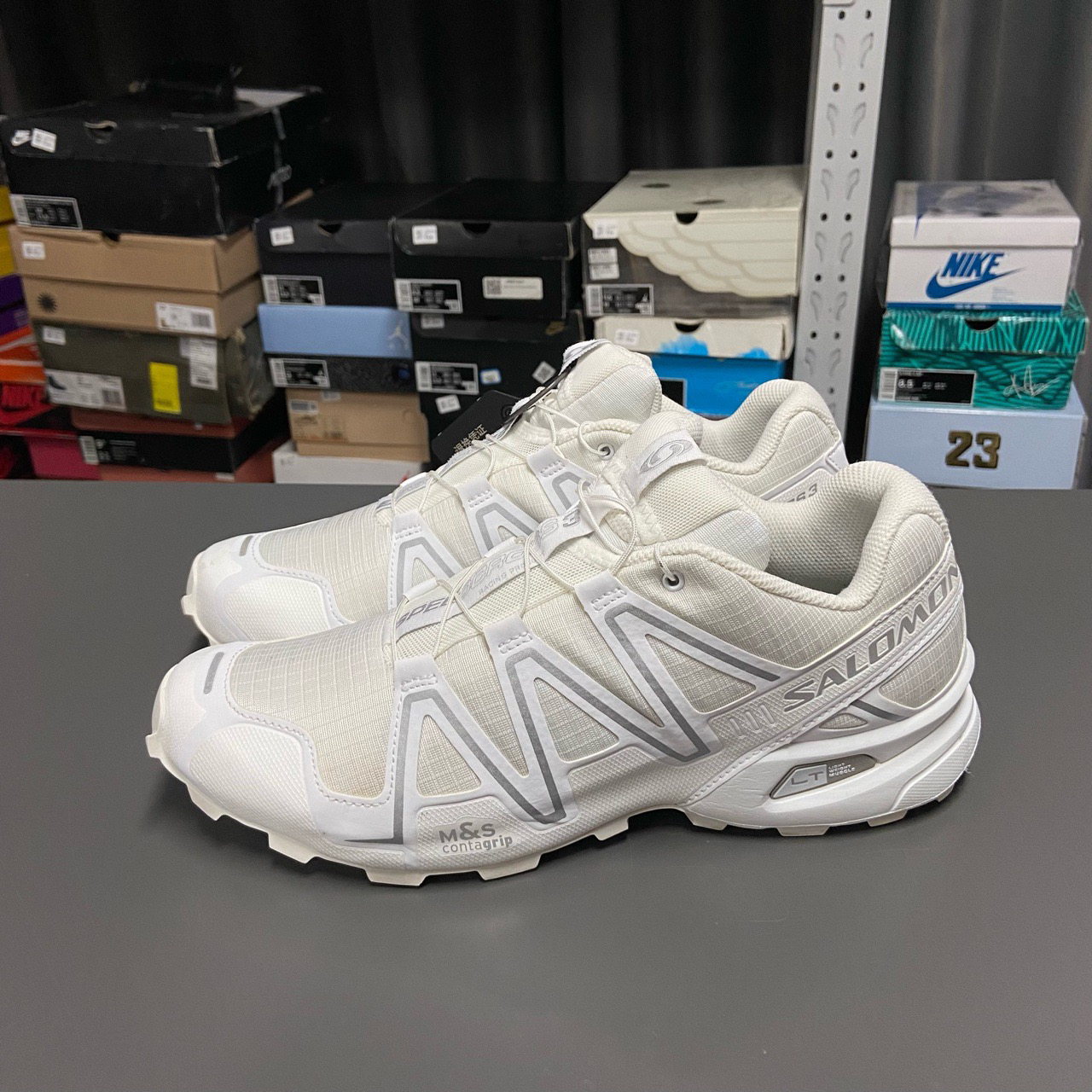 95新 MM6 44.5码 无原盒 speedcross 3 白色 12055413