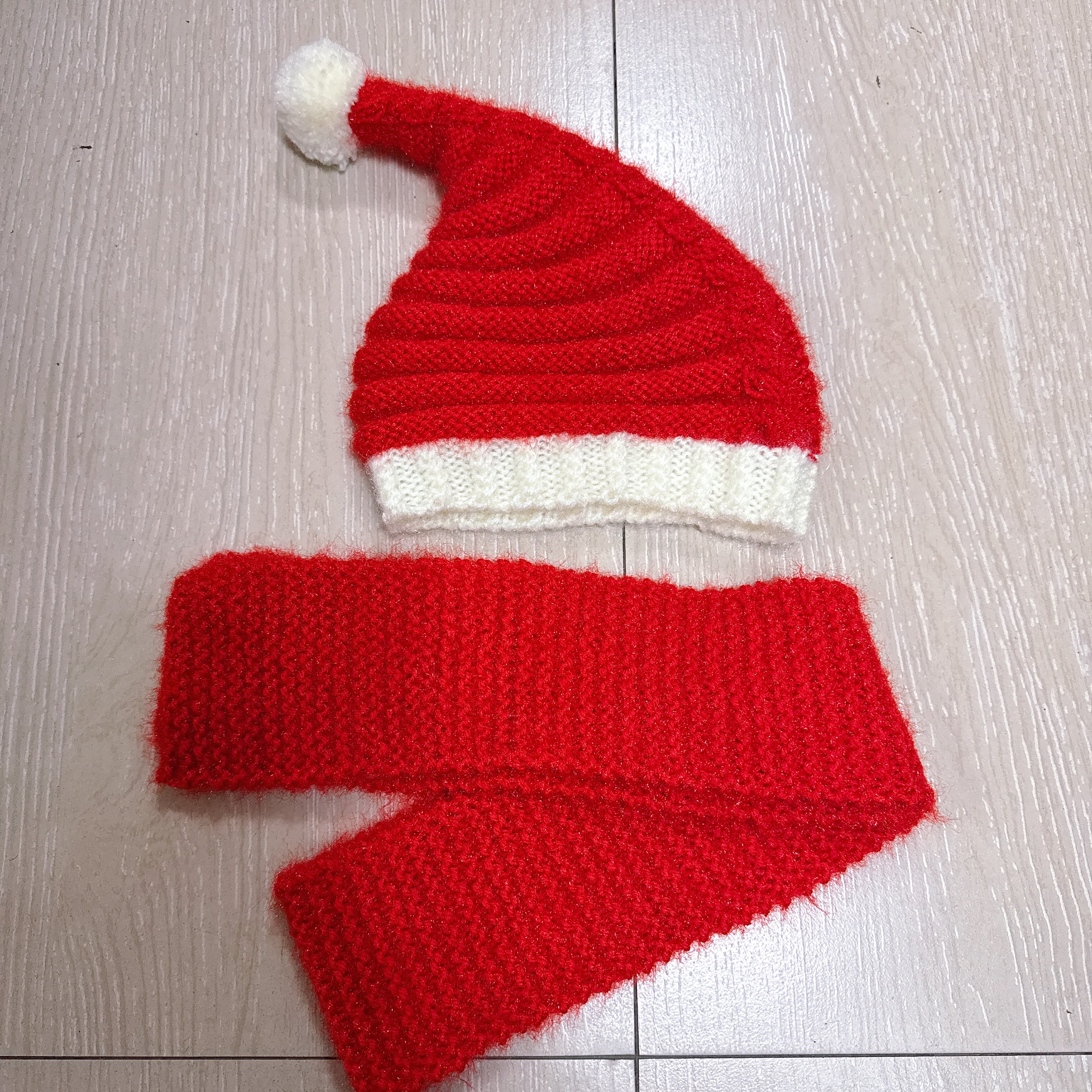 25新年帽＋围巾     手工Diy 材料包      拍下送教程  球球   针