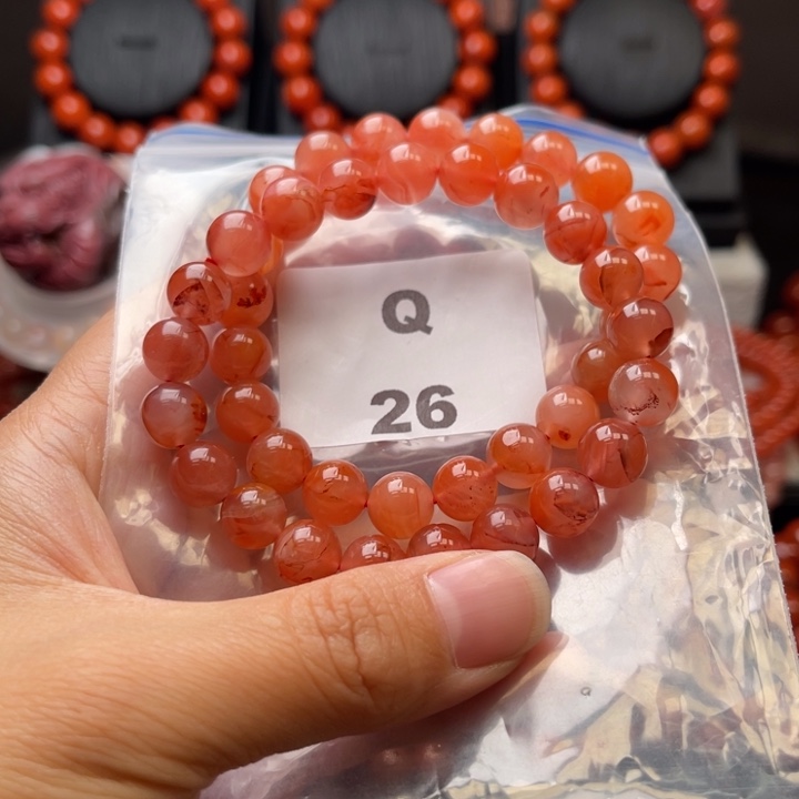 南红玛瑙未镶嵌多样性发货默认微瑕称重9mm2条
