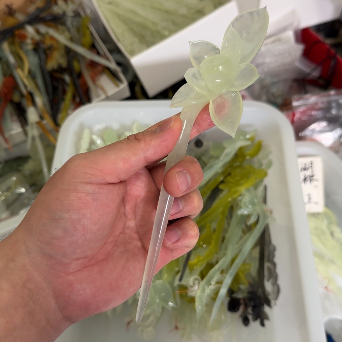 岫玉发饰未镶嵌明君玉簪贼拉好看