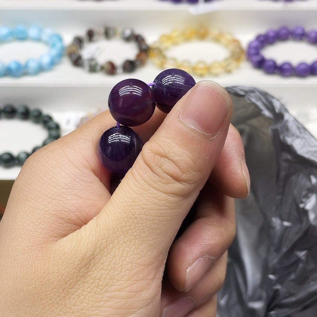 水晶手链未镶嵌紫锂云母14