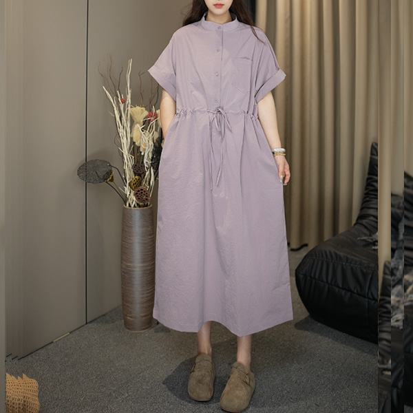 肉肉家 2025夏季高级显瘦大码宽松呀洋气女装连衣裙5017