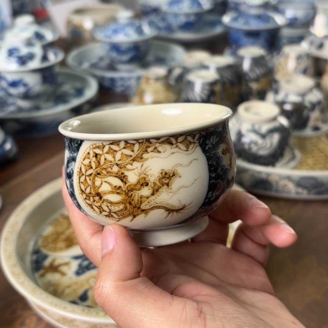 陶瓷摆件景德镇手绘茶器