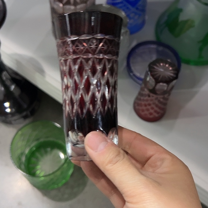 手柄款水晶玻璃微瑕一个