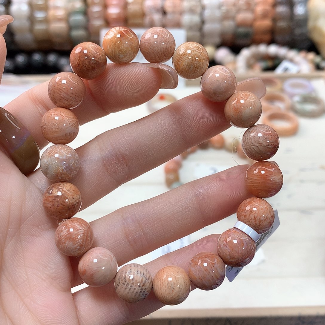 硅化珊瑚（珊瑚玉）手链未镶嵌z***Z559