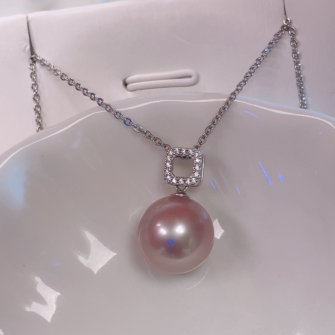 淡水珍珠颈饰银S925镶嵌