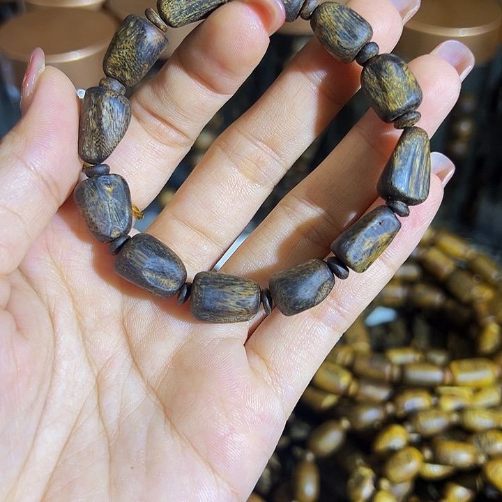 手串沉香单圈沉水绿棋