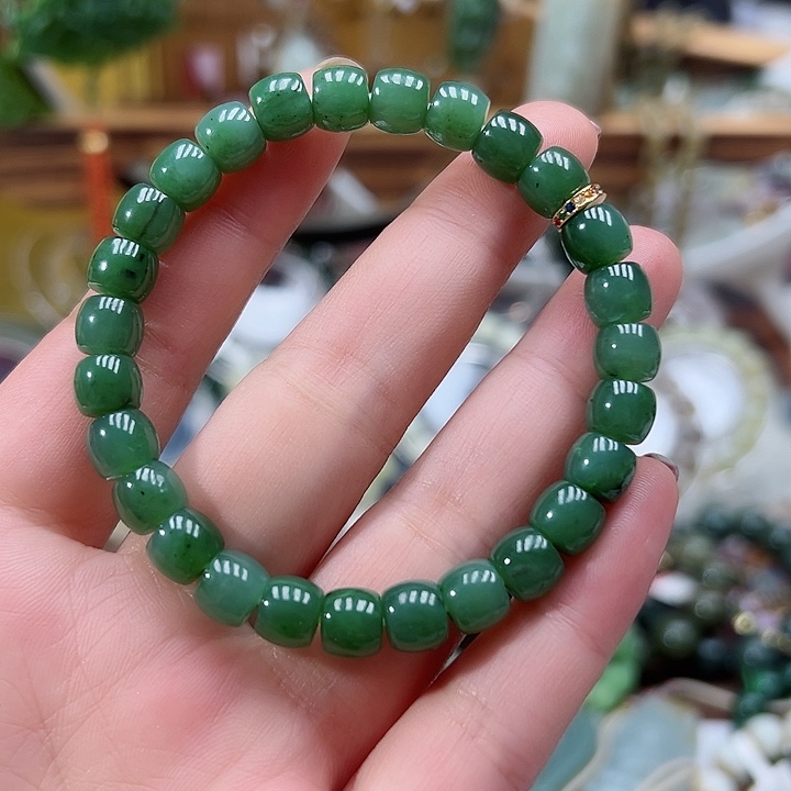 和田玉（碧玉）手链未镶嵌4
