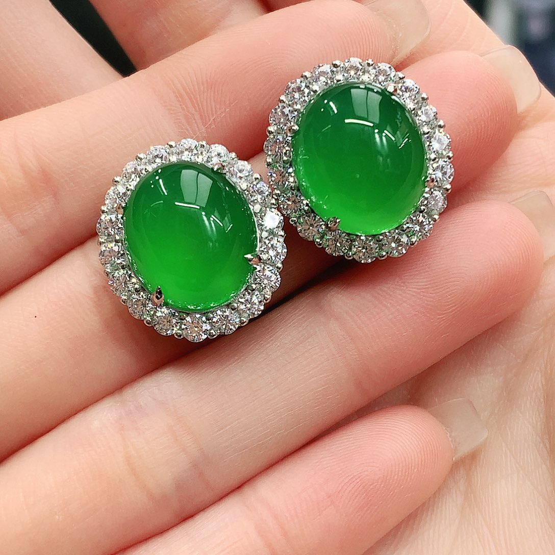 银S925镶嵌耳钉玛瑙/玉髓