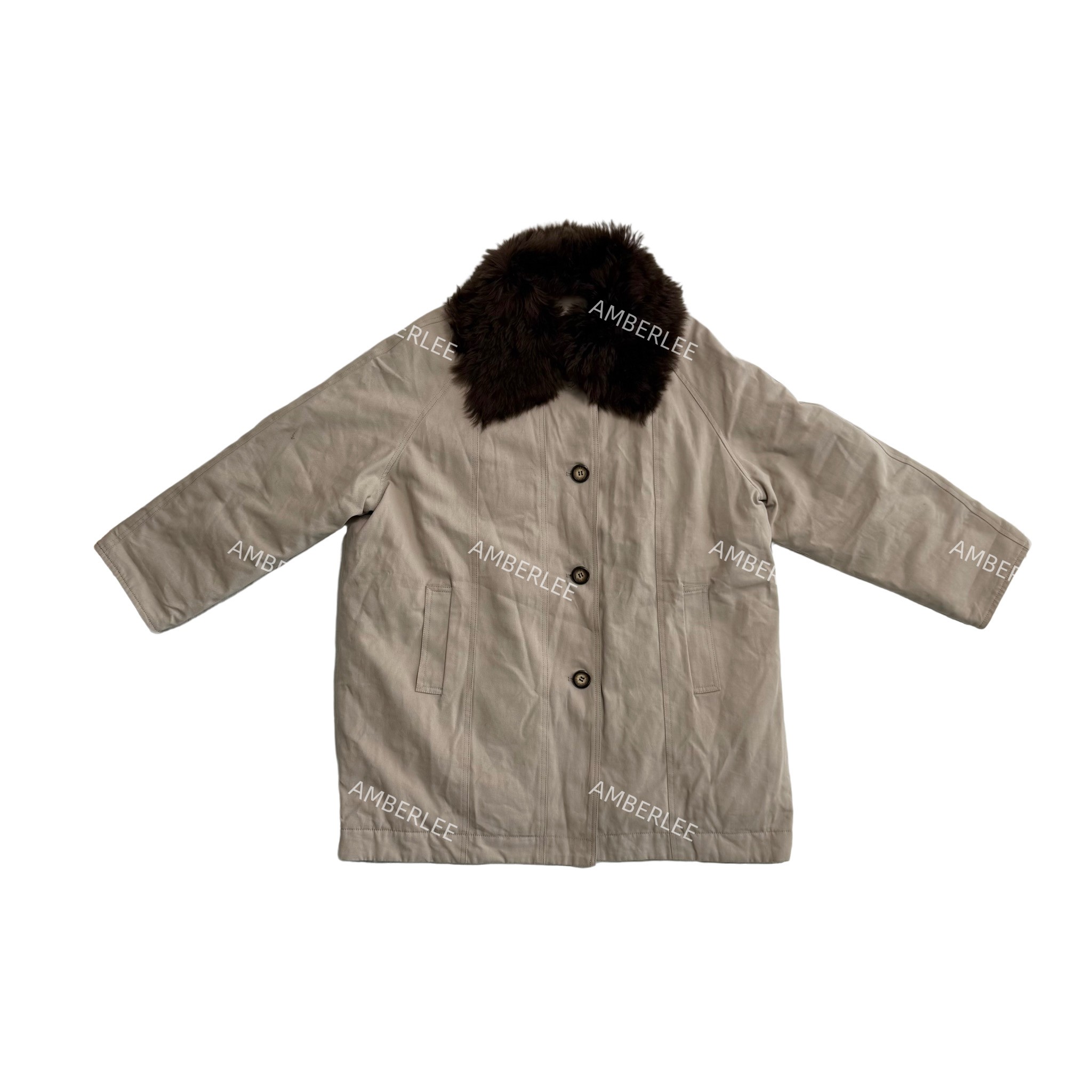 【AMBERLEE】可拆卸毛毛领鹅绒服