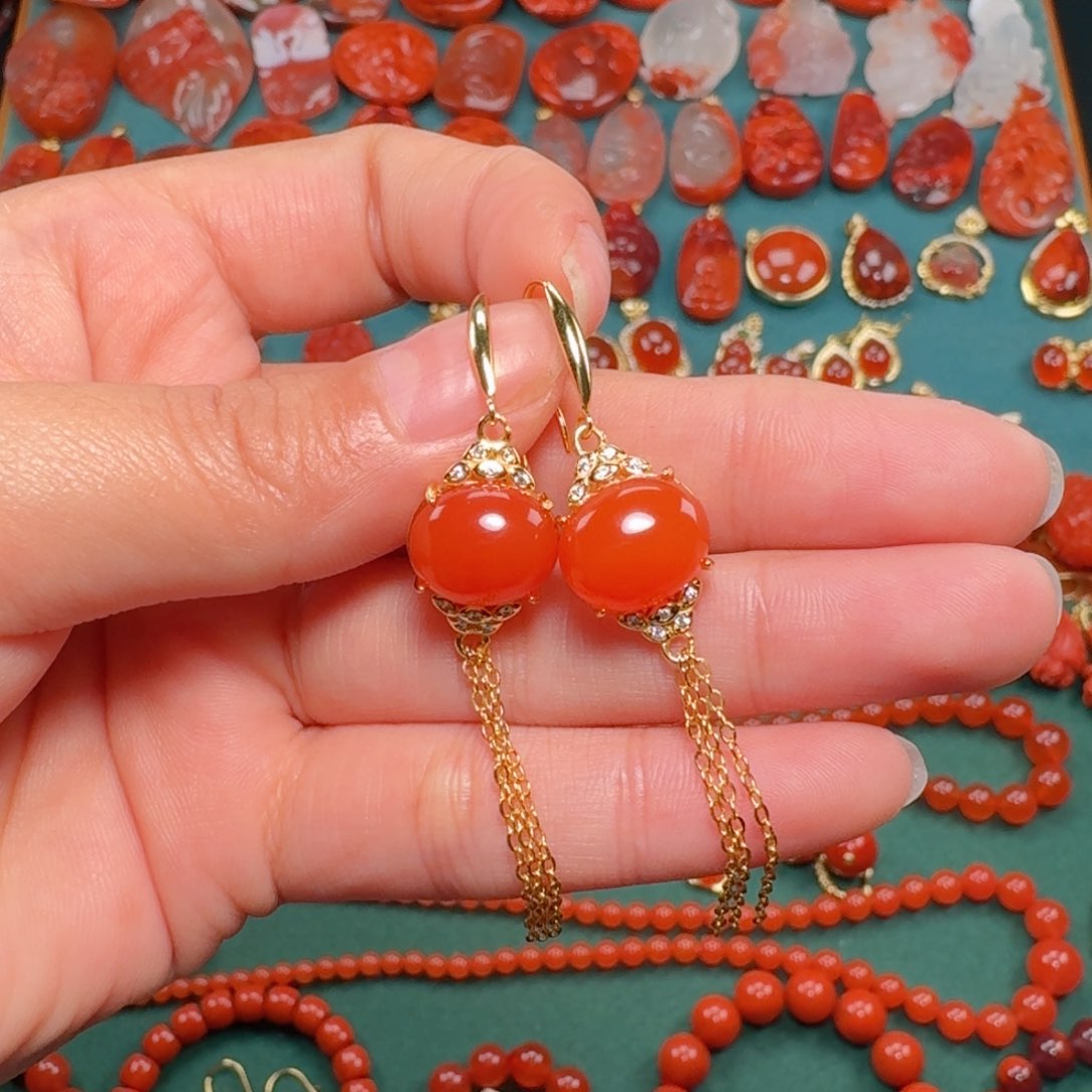 南红玛瑙南红银S925镶嵌