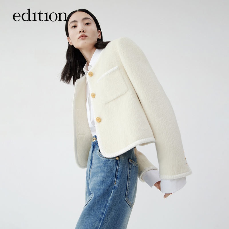 【达人专属】商场同款edition苏利羊驼毛短外套#EBC4COTT27