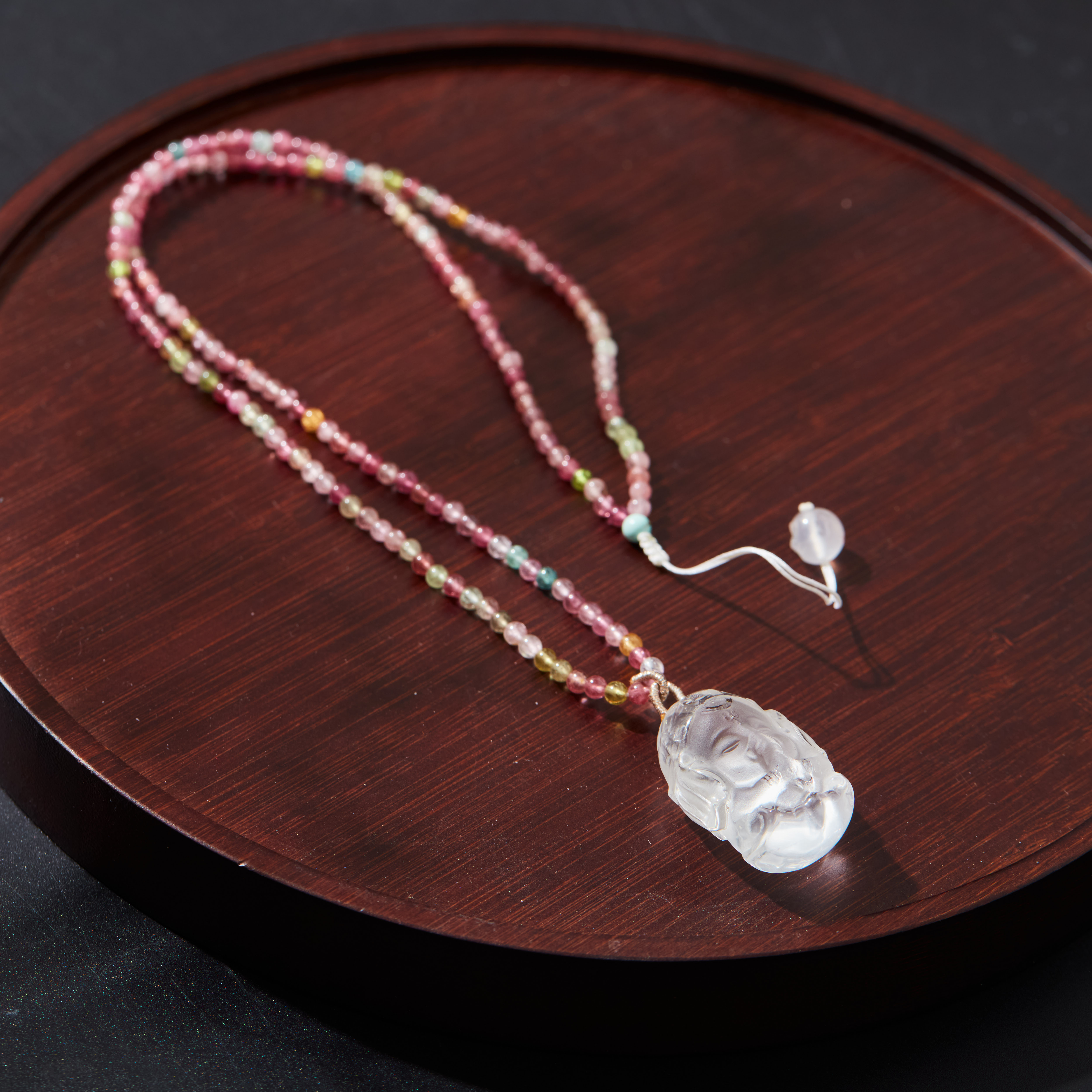 子乔珠玉集 · 白水晶象鼻碧玺链多样性发一#XY02100021