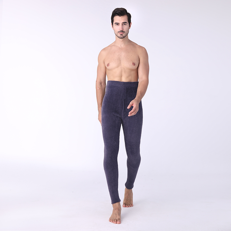 （1052）男士雪雕打底修身加厚秋冬冬季男士男款打底高腰保暖裤