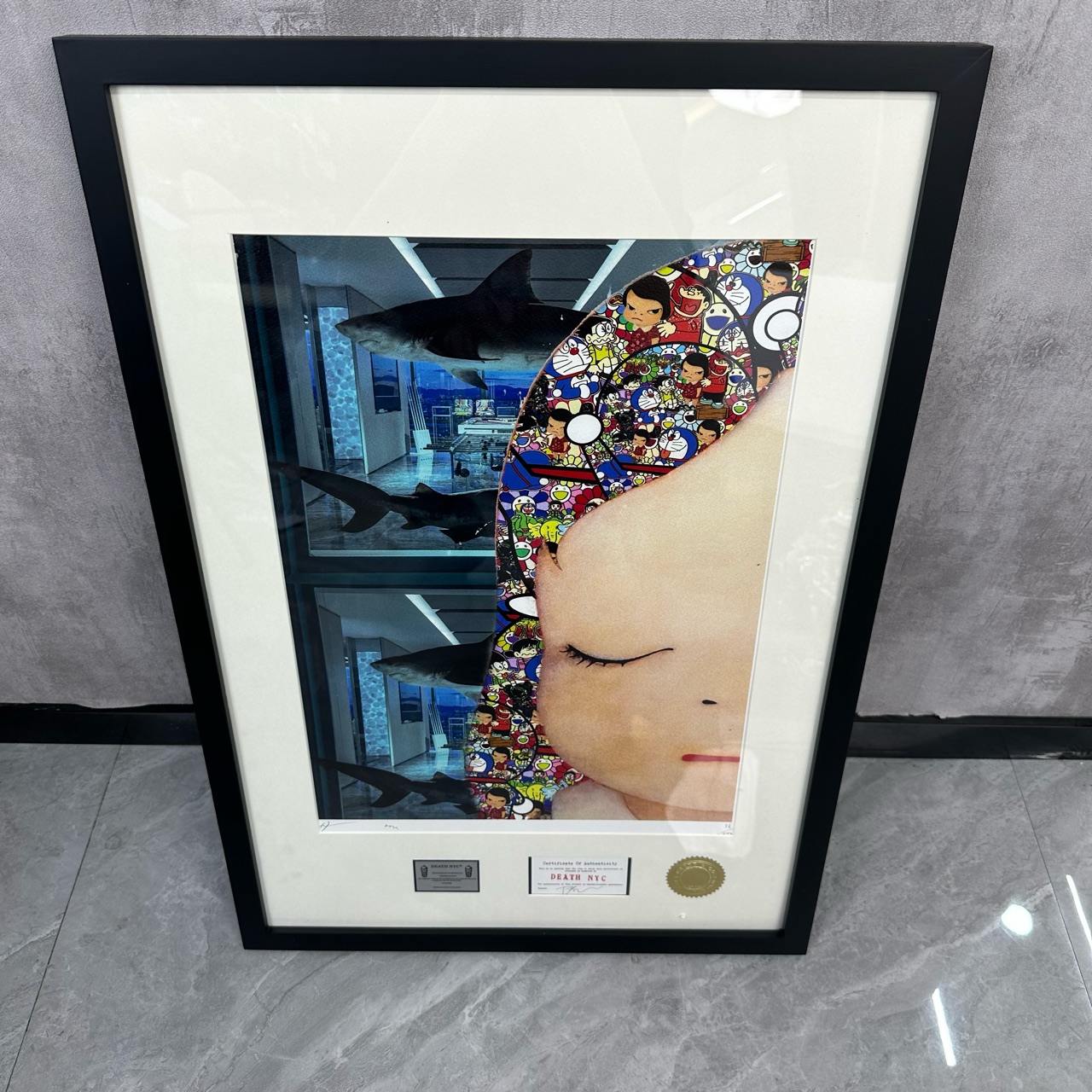 全新未使用 YSL/圣罗兰  Death Nyc 奈良美智 潮流版画 56/100