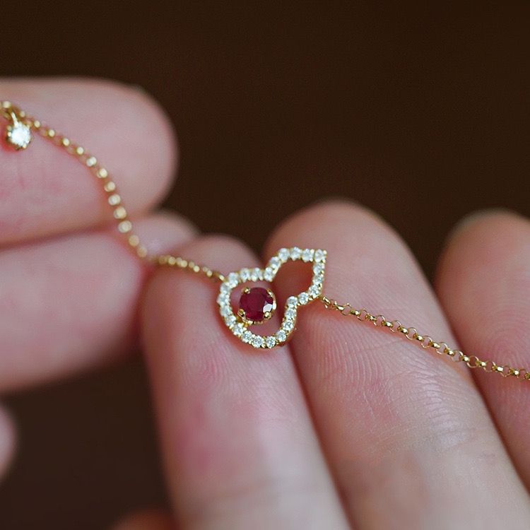 925银合成锆石手链 ZWZW葫芦手链通体S925银电镀18K金手链Y04