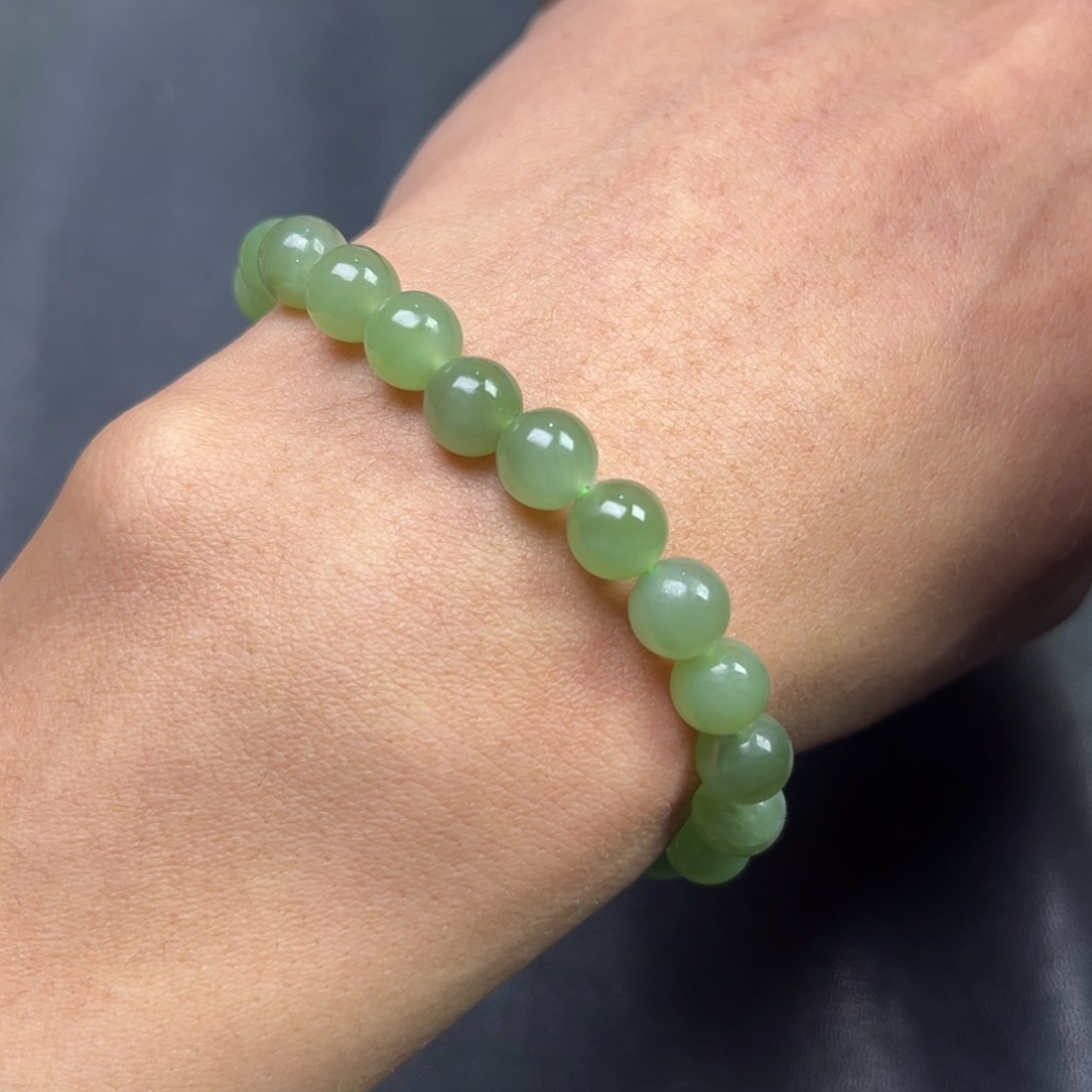 和田玉手链未镶嵌多样性俄罗斯碧玉无黑点拍一发一卡8