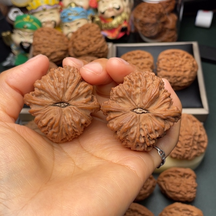 吊坠文玩核桃44尺万字纹团子复刻底