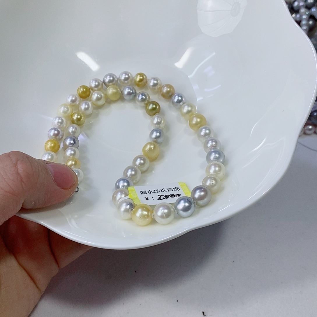 海水珍珠颈饰银S925镶嵌