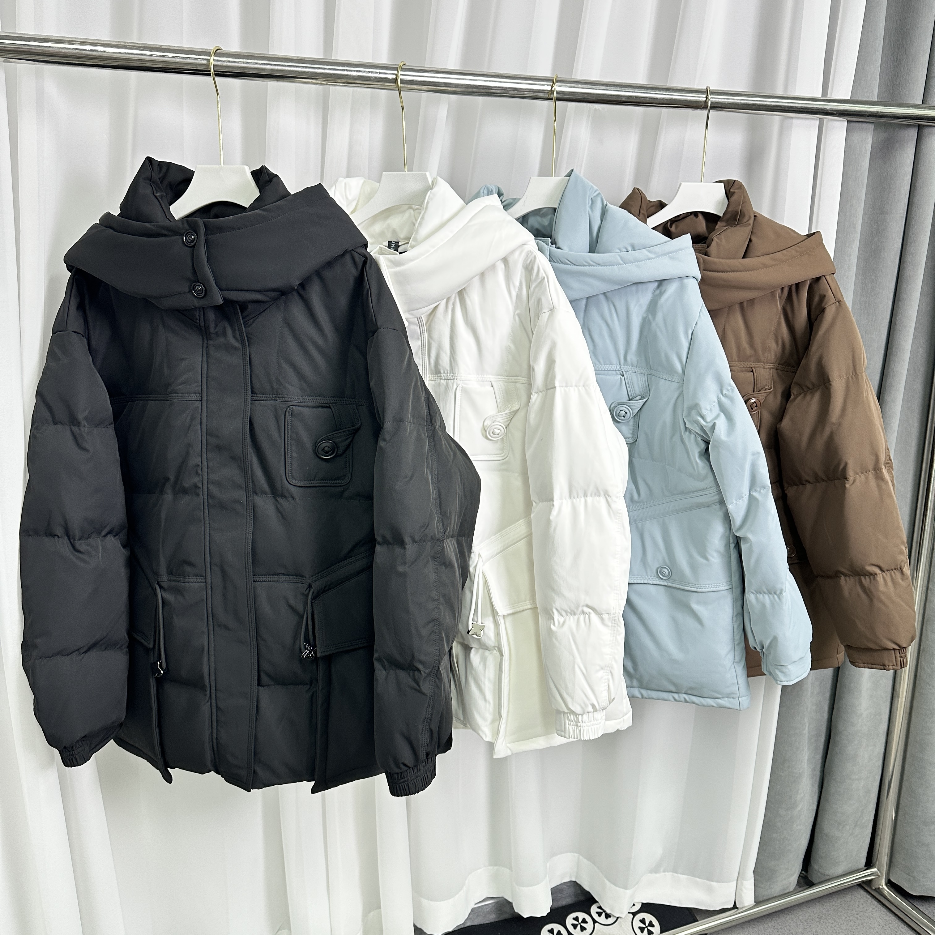 【胖淼淼】设计师款冬季新款时尚百搭羽绒服-8003