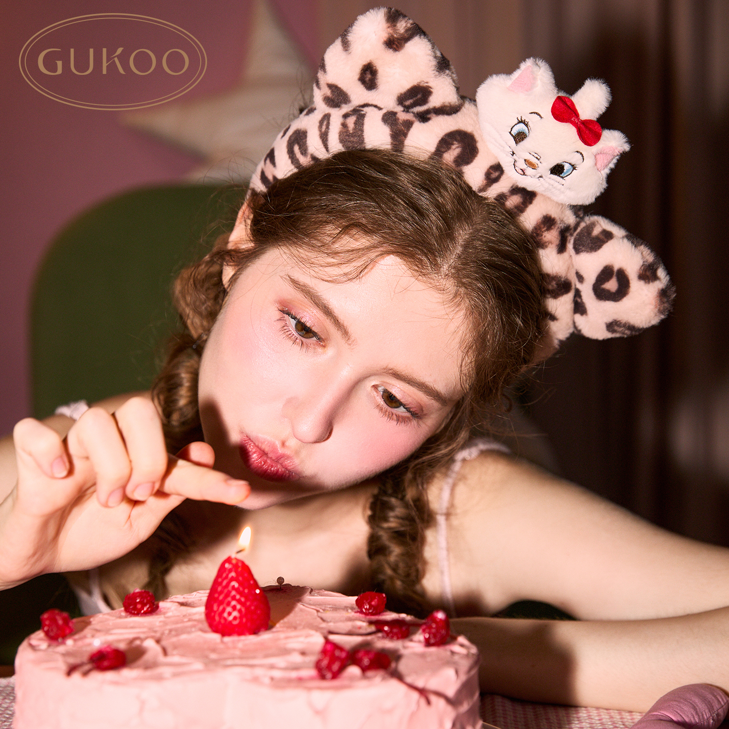 Gukoo果壳三款玛丽猫联名豹纹原创考拉可爱发箍合集