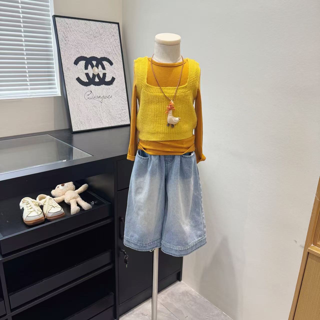 新款秋季毛衣马甲两件新款女童牛仔裤套装XW5-18/Q5-72/Q5-90