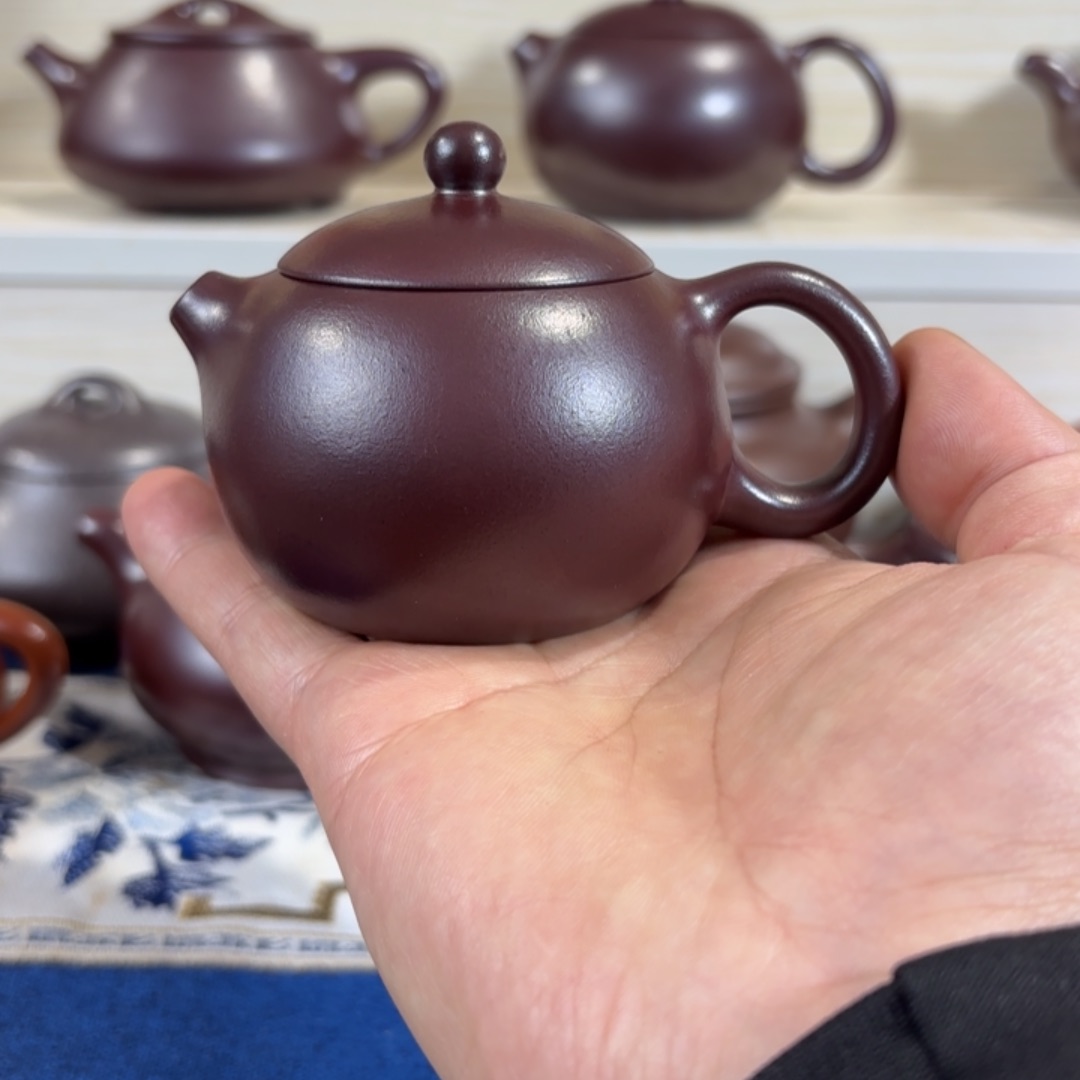 紫砂茶壶胡**树全手工高温龙血砂110cc西施