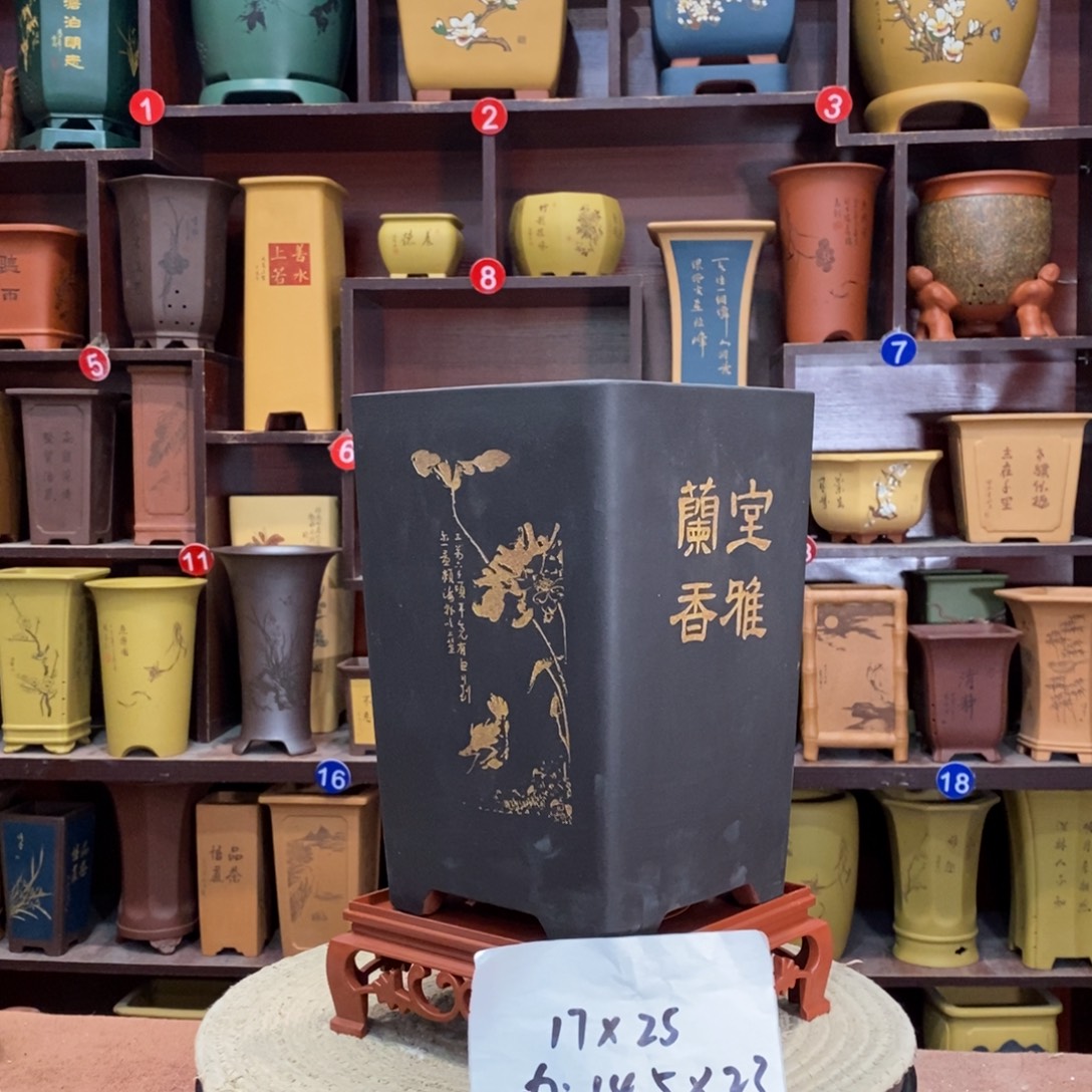 紫砂艺术紫砂花盆