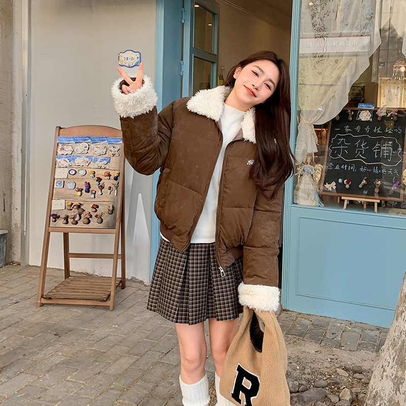棉衣棉服女2025年新款冬季加厚学生小个子面包服复古短款百搭外套
