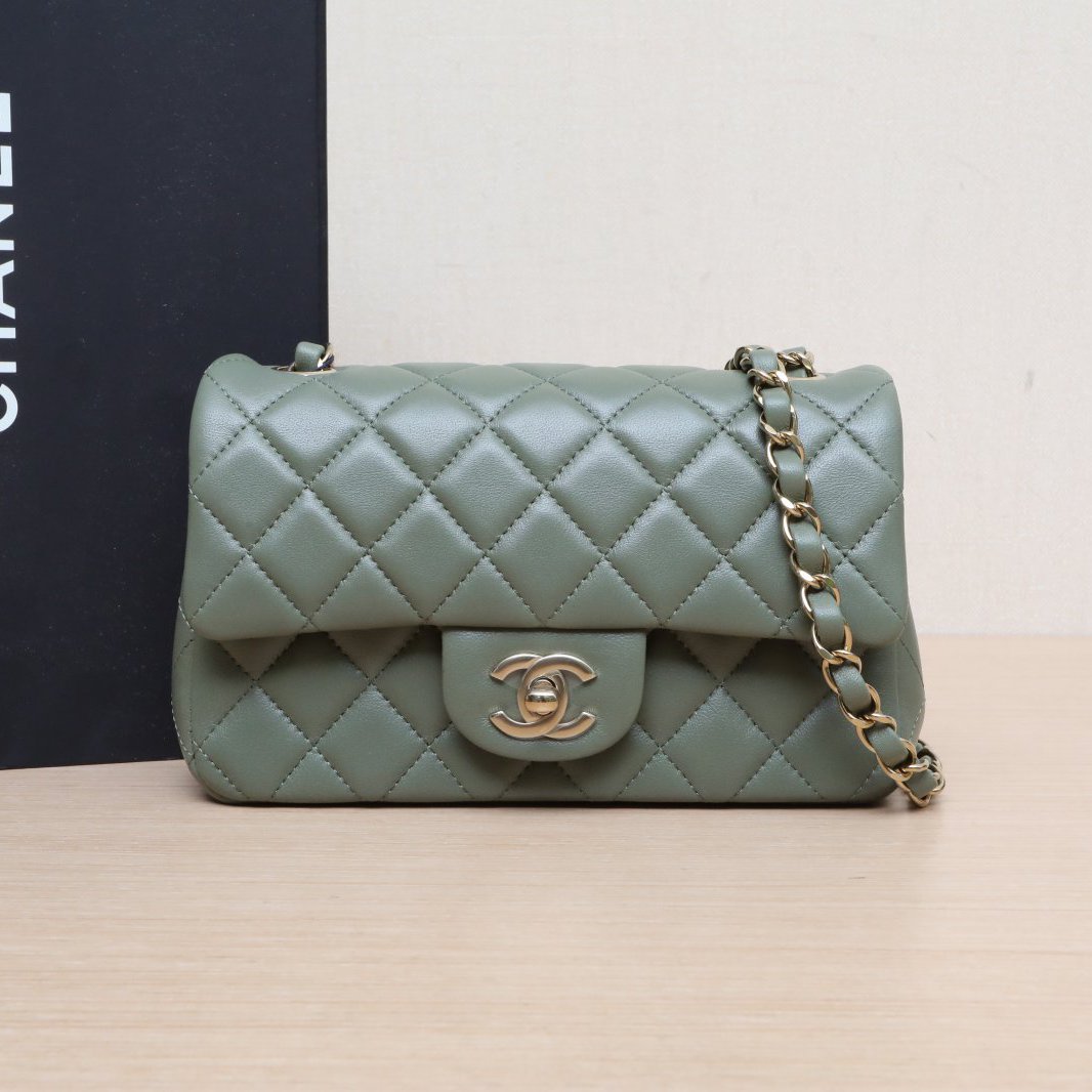 99新 Chanel/香奈儿 【娇】CF 口盖包 20皮革S 芯片开 金扣 276711