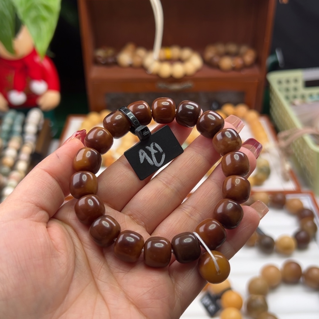 菩提根/象牙果手串袜*卡12桶珠虎皮全品6