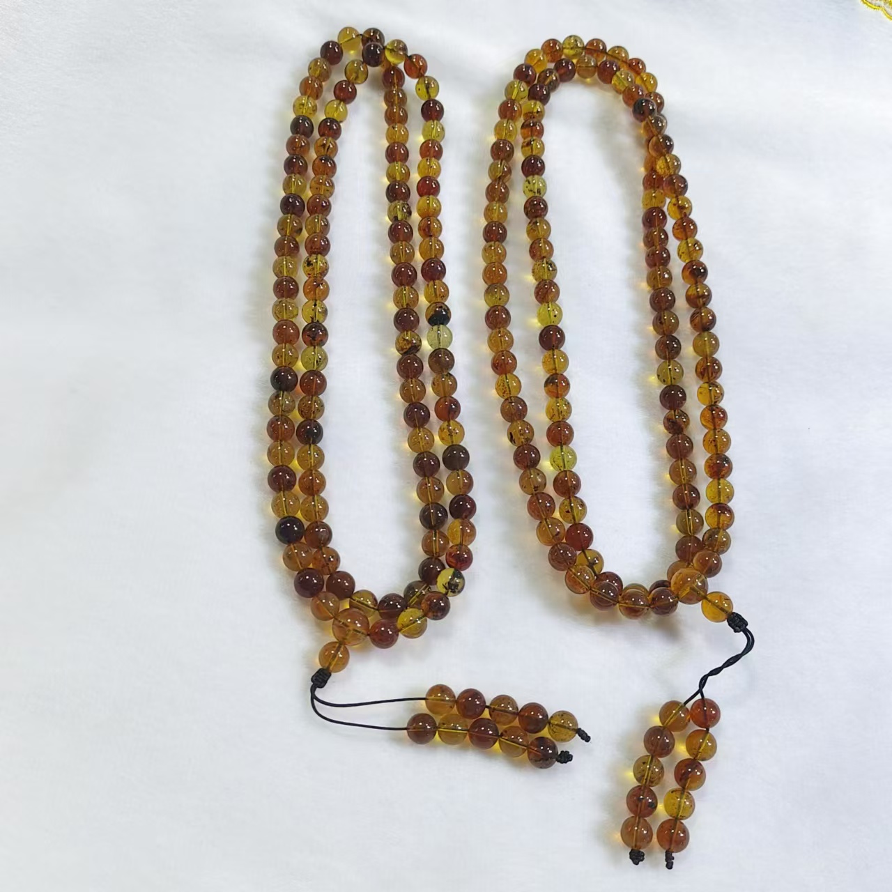 【康康严选】多宝琥珀毛衣项链K2【多样性发其一】约7mm+