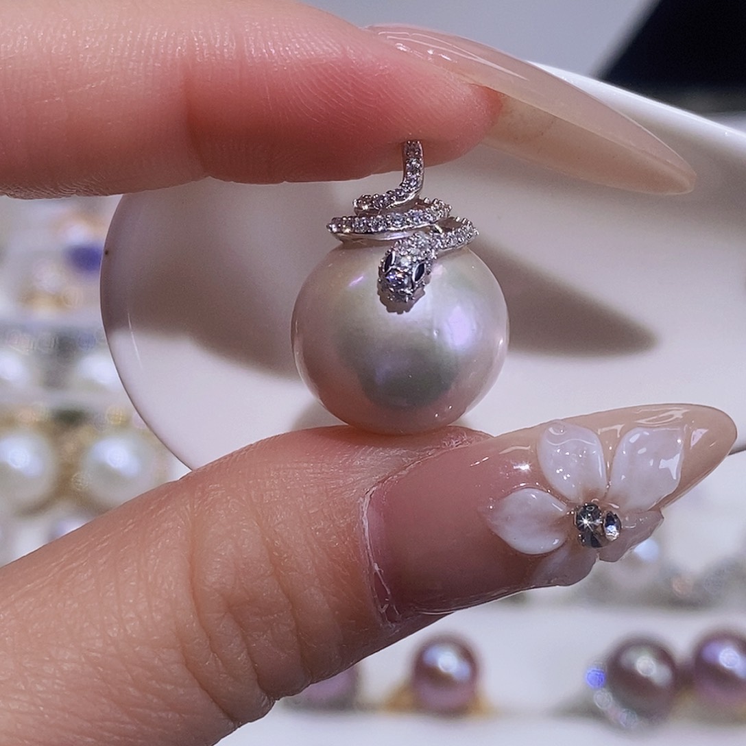 淡水珍珠颈饰银S925镶嵌李*岁