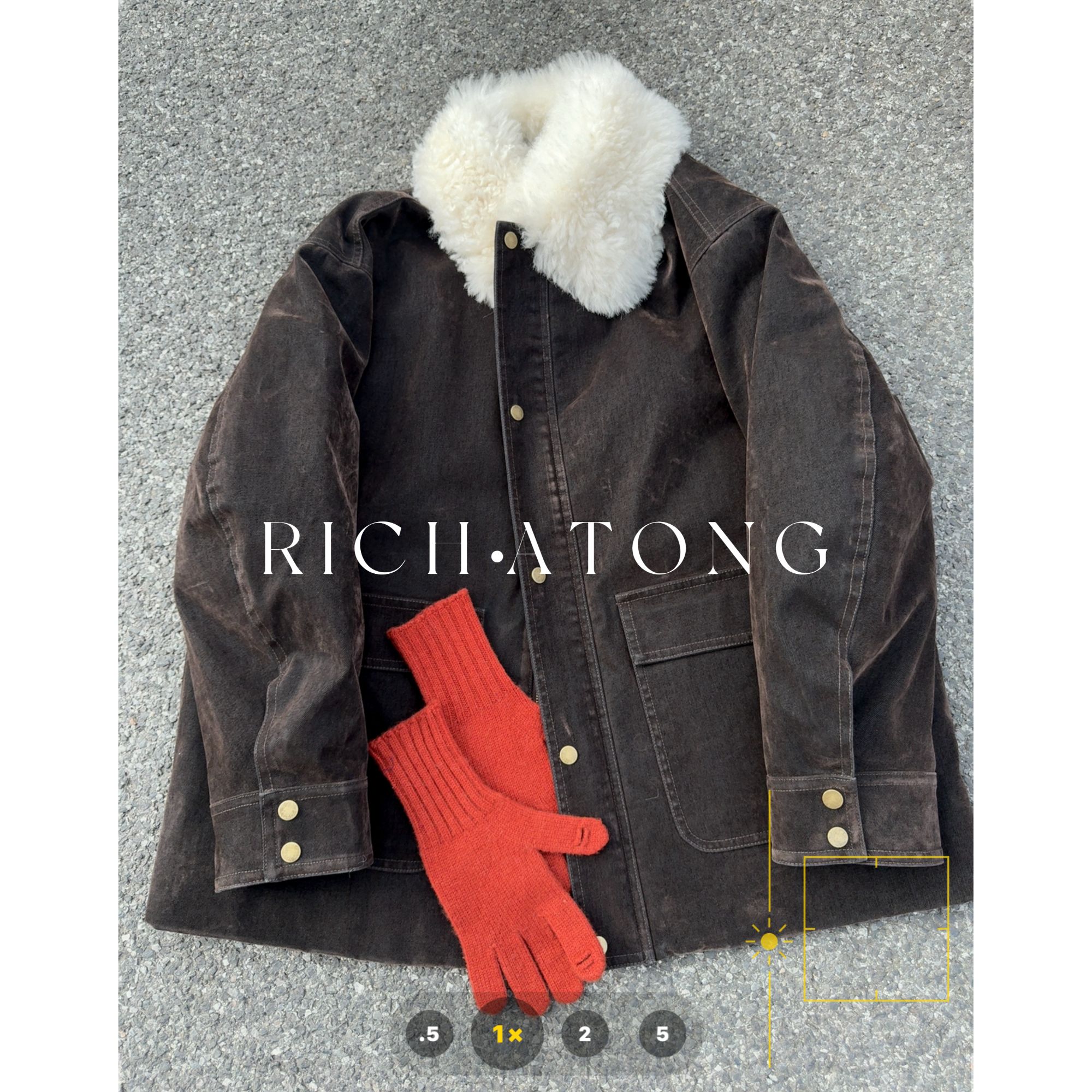 RICH ATONG.【摩登旅人长款】设计款减龄独特绒面90白鹅绒服1212-09