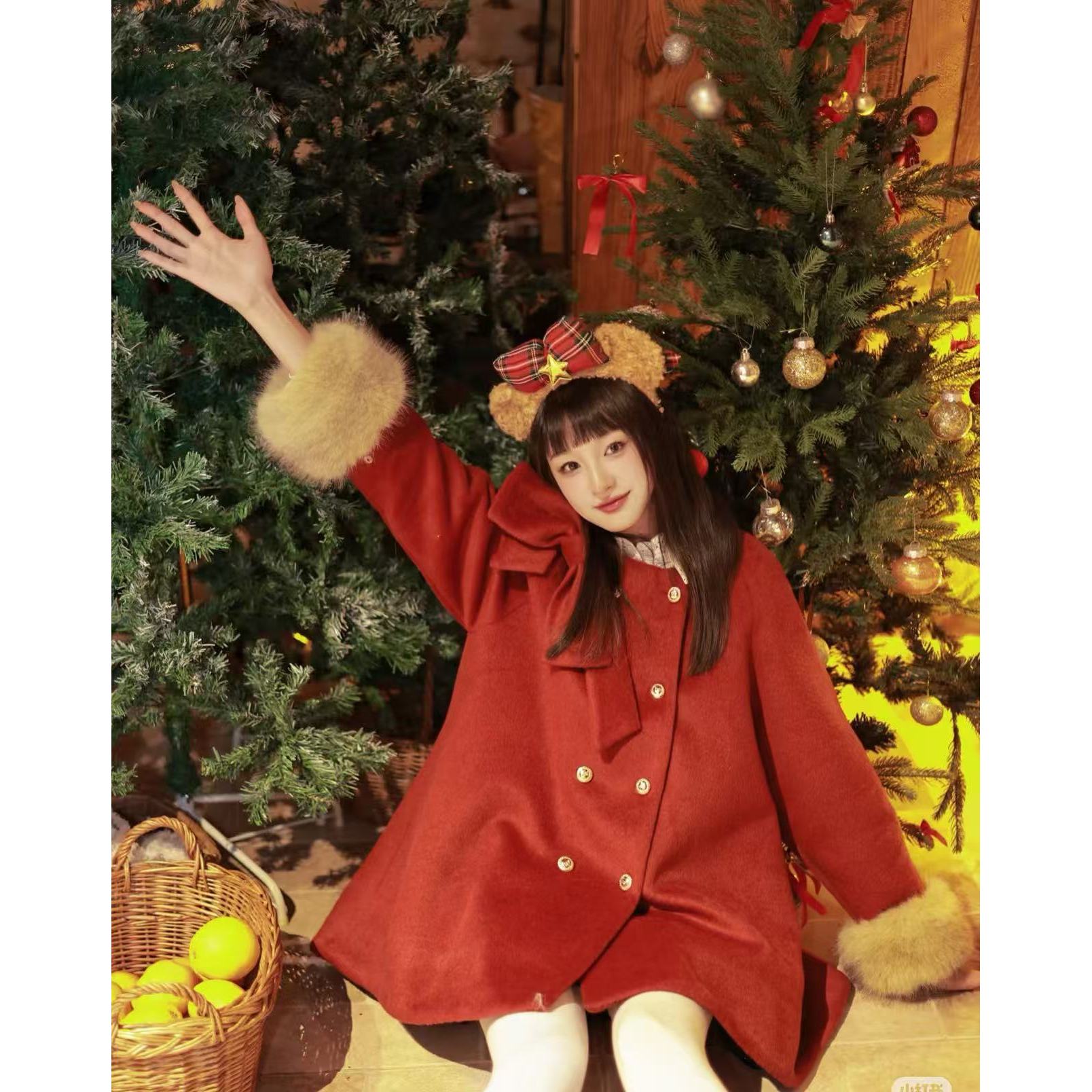 2号嗒丽家(200-299)赫本风千金毛呢大衣冬款加厚