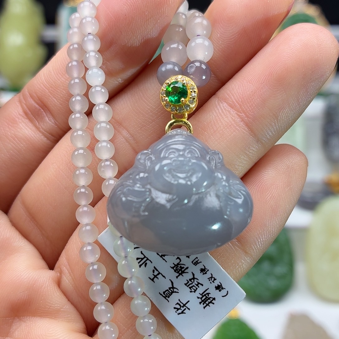 颈饰未镶嵌和田玉大漏