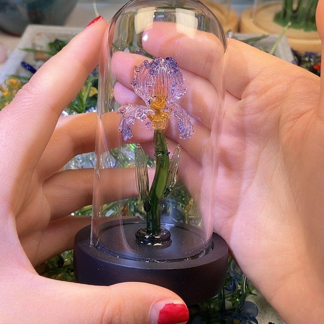 琉璃手工艺品鸢尾花