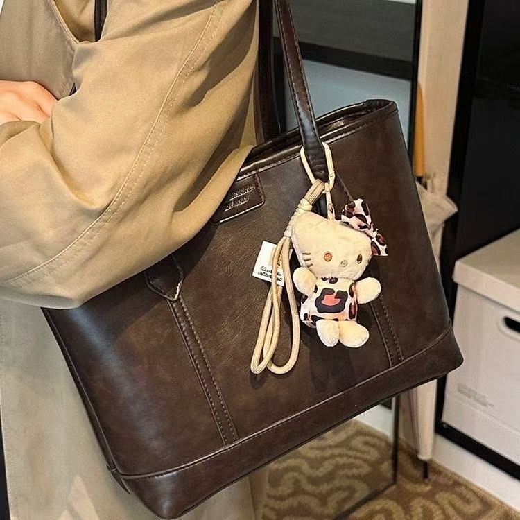 韩系慵懒风2025秋冬新款手提包大容量高级复古时尚通勤单肩托特包
