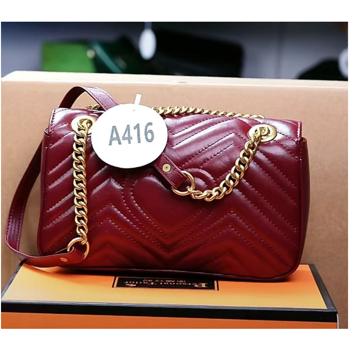 【A416】真皮女包 25*7*15