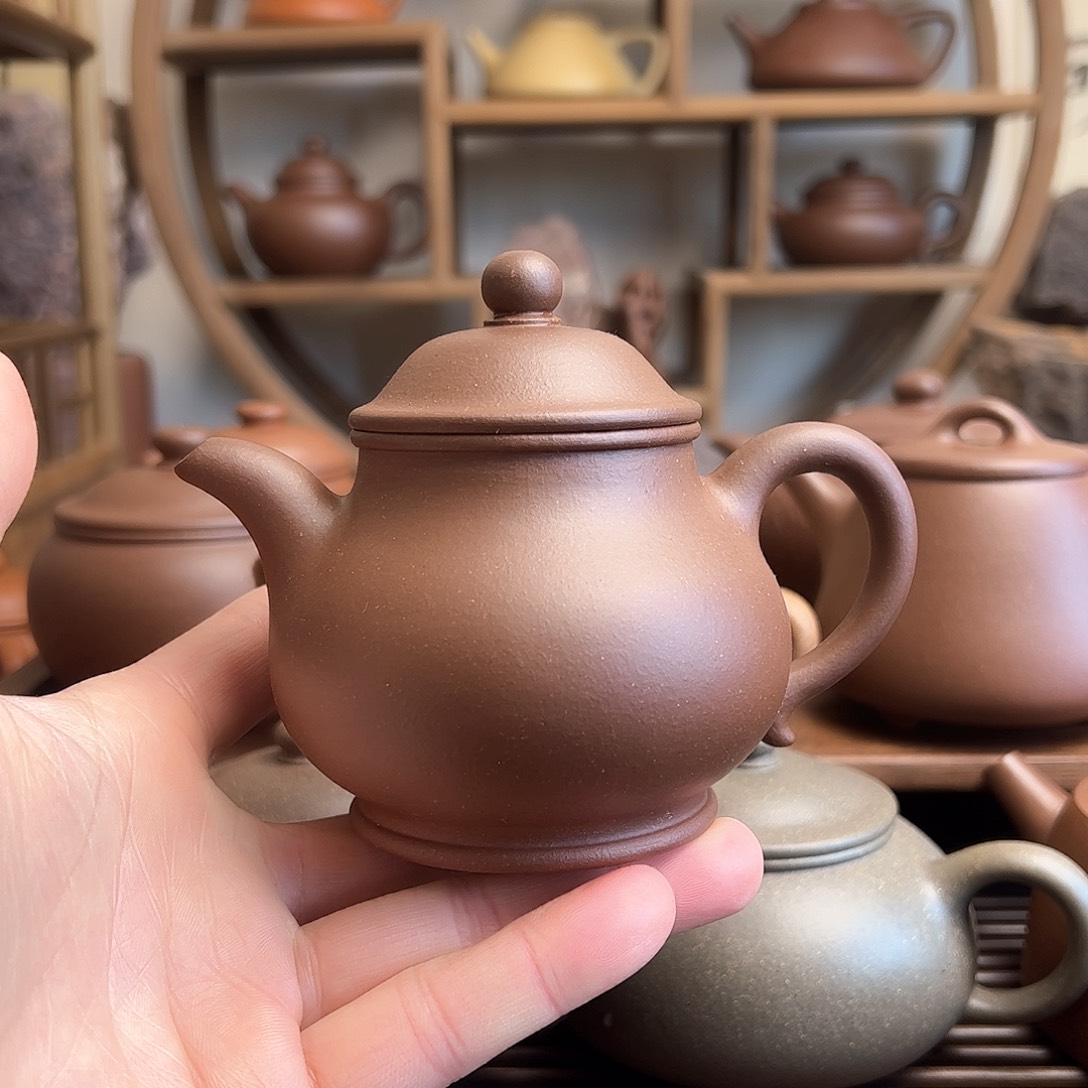 紫砂茶壶高潘壶200cc台西紫泥