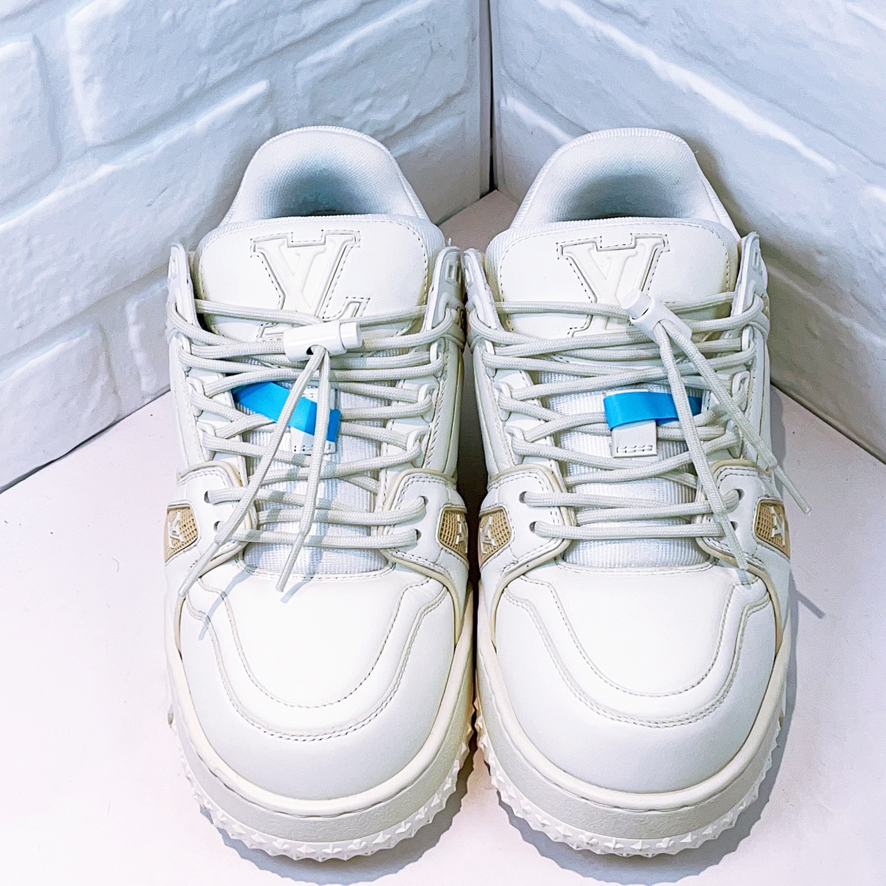 99新 LouisVuitton/路易威登 trainer白色小胖丁欧码5.5码 39.5码