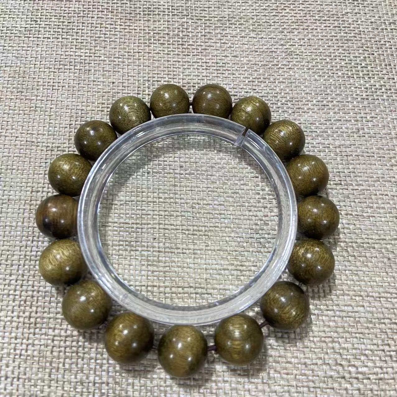 W373 乌金金丝楠木卡1.2圆珠单圈手串