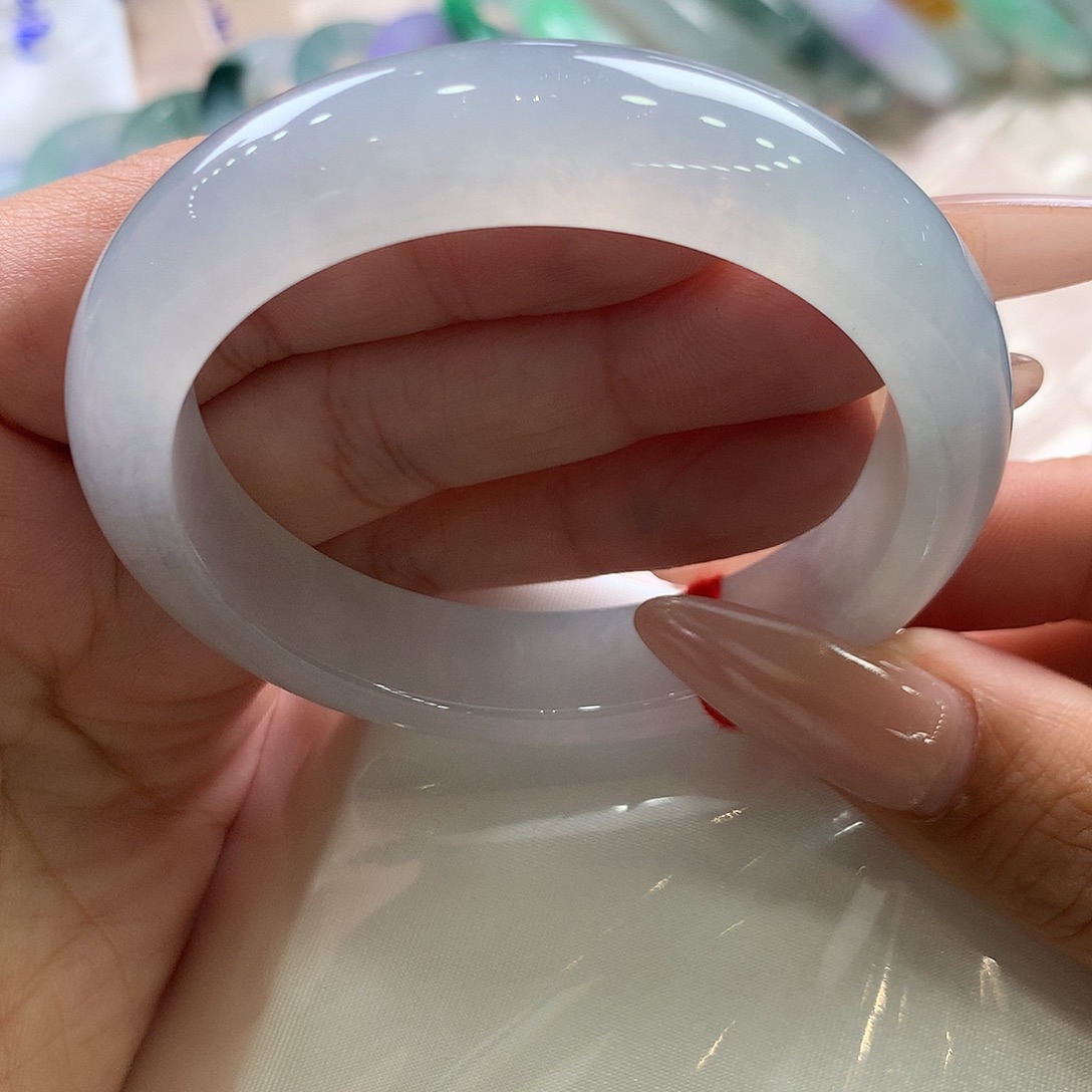 翡翠未镶嵌手镯54正