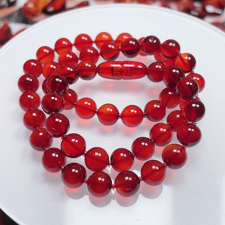 血珀颈饰未镶嵌稳****h规格8