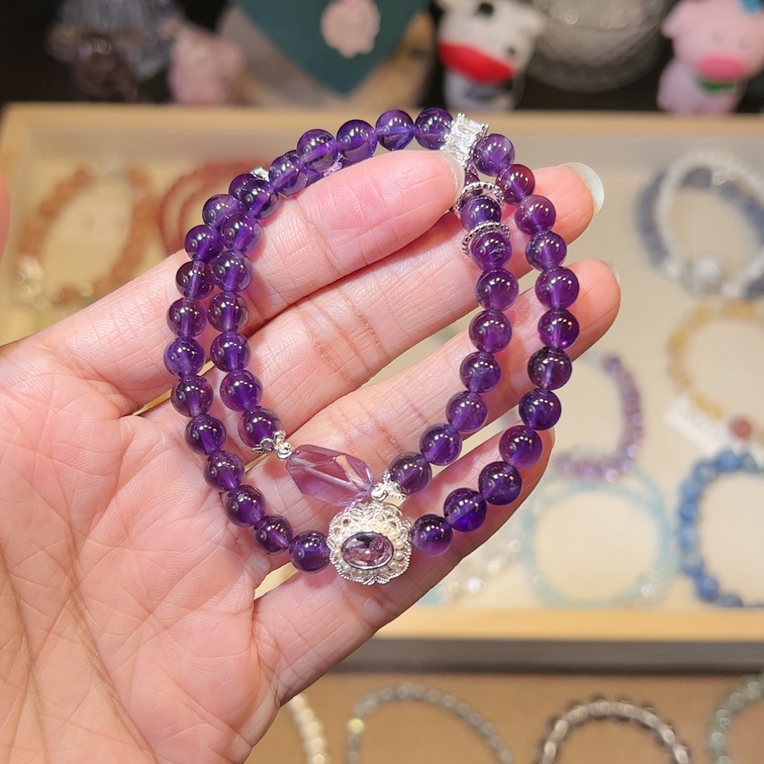 水晶手链未镶嵌紫