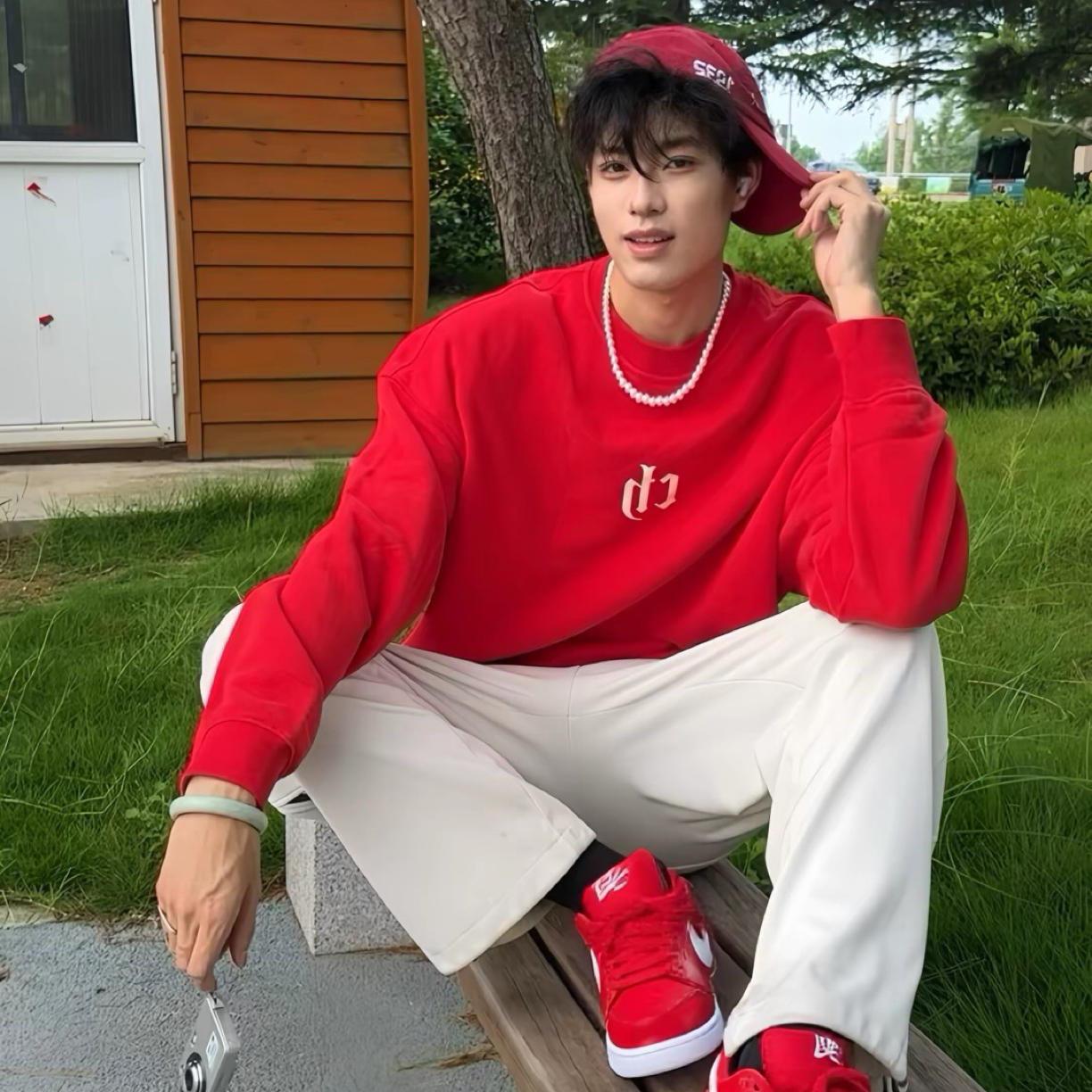 【Franklin】潮牌C 经典字母印花logo宽松休闲美式套头圆领卫衣 