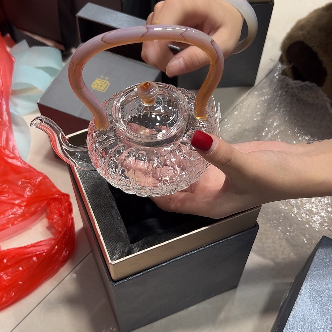 金玉提梁壶紫玛瑙