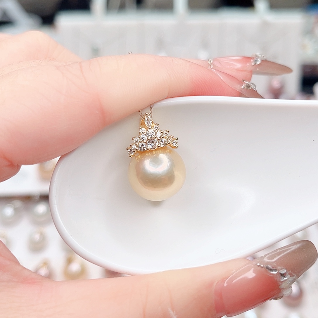 合金淡水珍珠吊坠(赠链)